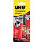 UHU Sekundenkleber blitzschnell Pipette flüssig, 3 g - OUMIBUY•欧米商城